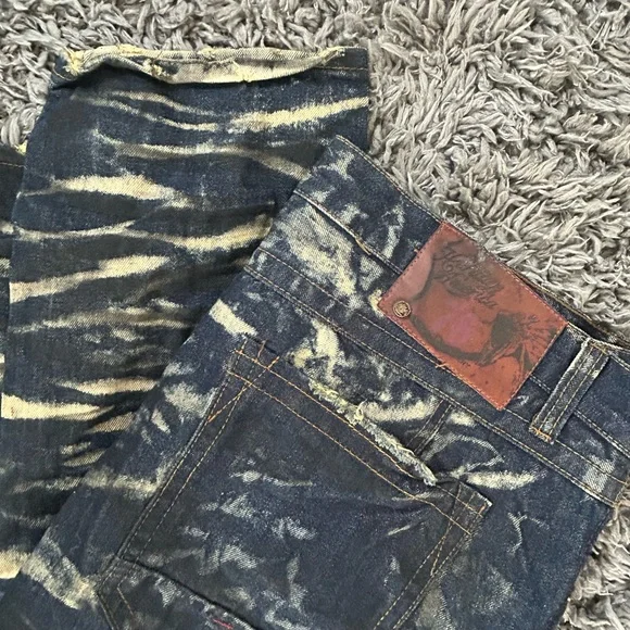 The Heritage By America 1776 Men’s Distressed Acid Wash Denim Jeans Size 40x34